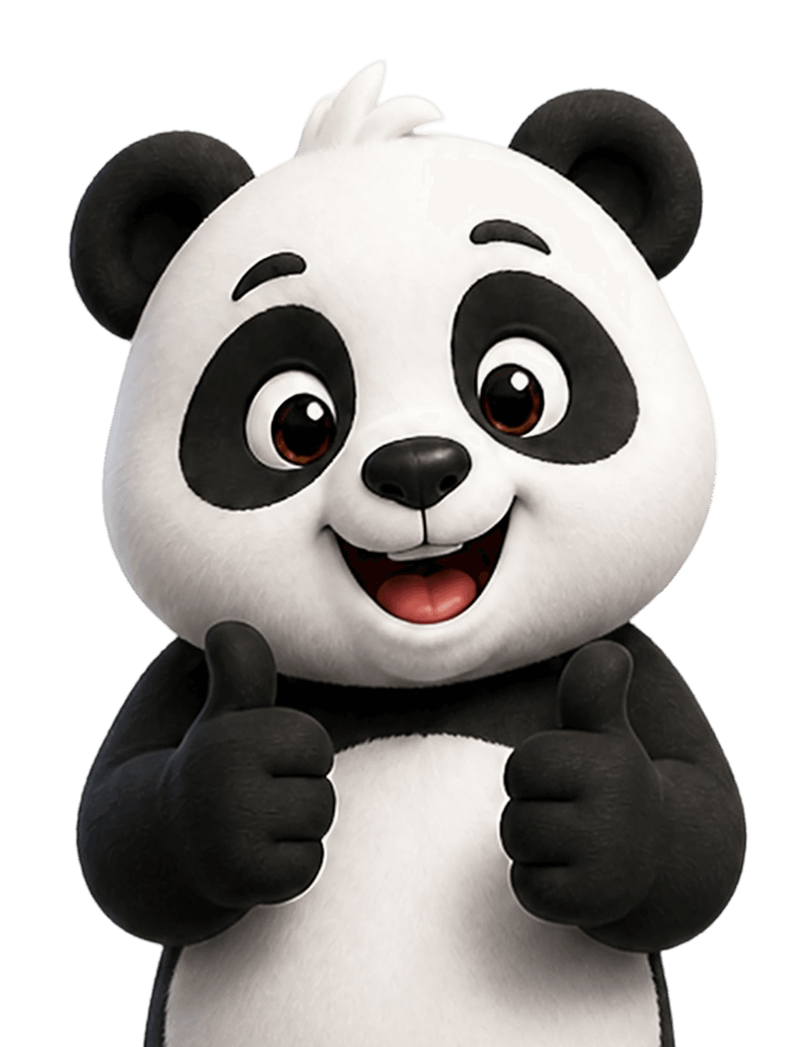 UnitPanda mascot ready to help